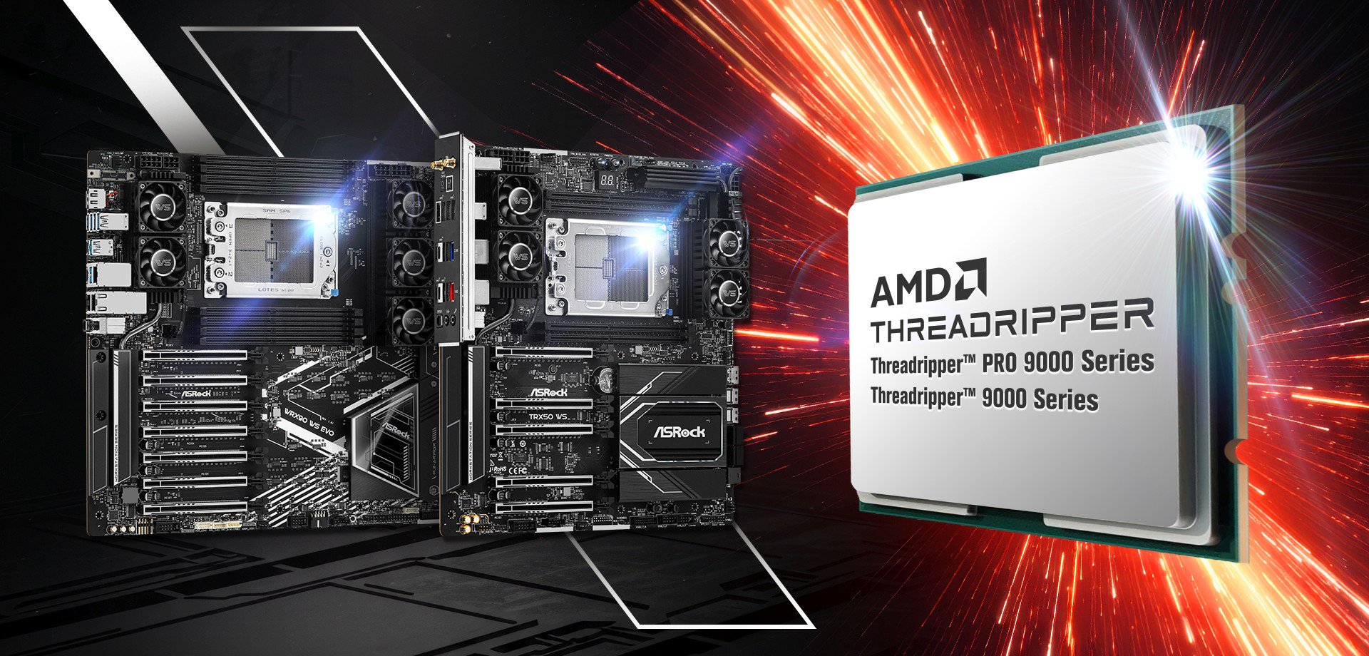 You are currently viewing ASRock Workstation Motherboards Now Fully Support AMD Ryzen™ Threadripper™ Pro 9000 / Threadripper™ 9000 Series Processors