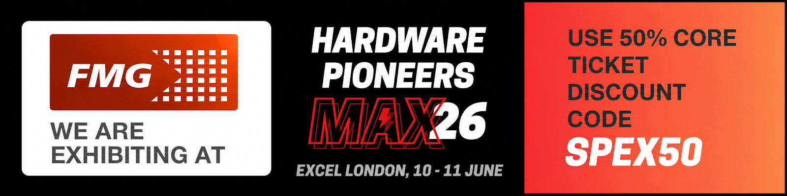 You are currently viewing FMG Electronics are exhibiting at Hardware Pioneers Max 2026!
